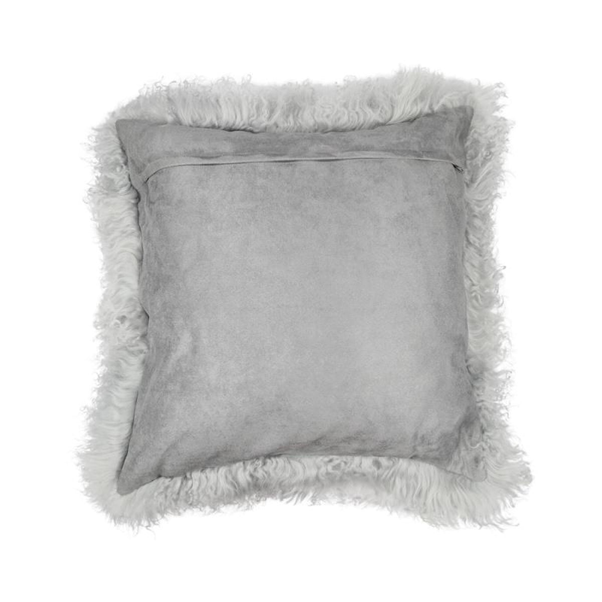 Sheepskin Cushion | Mongolian | 50x50 cm Light Grey