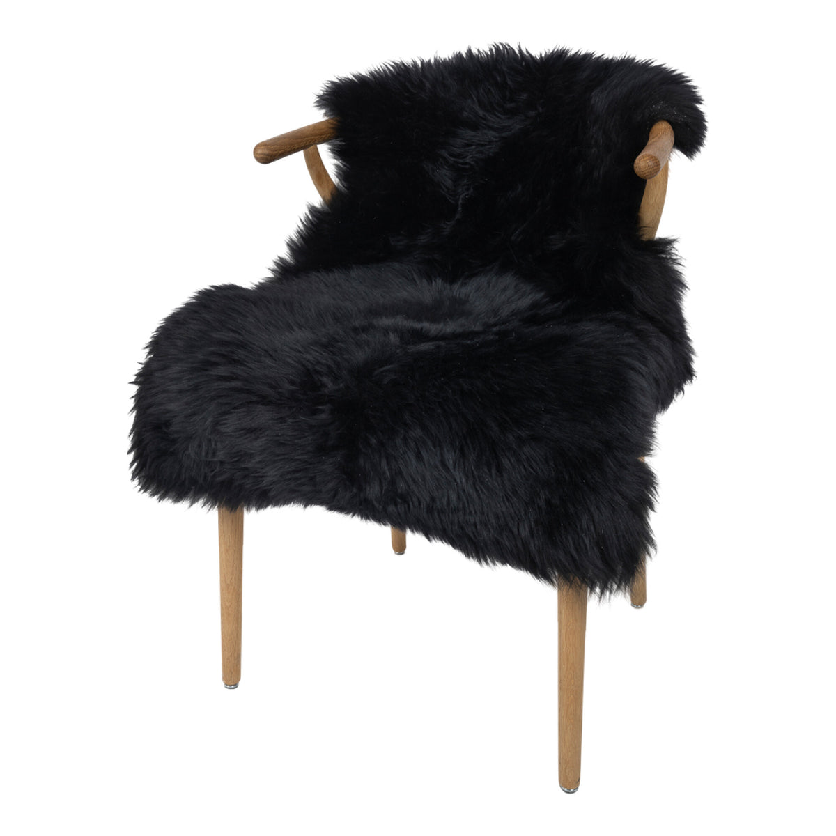 New Zealand Sheepskin | Long Wool | 100 cm Black