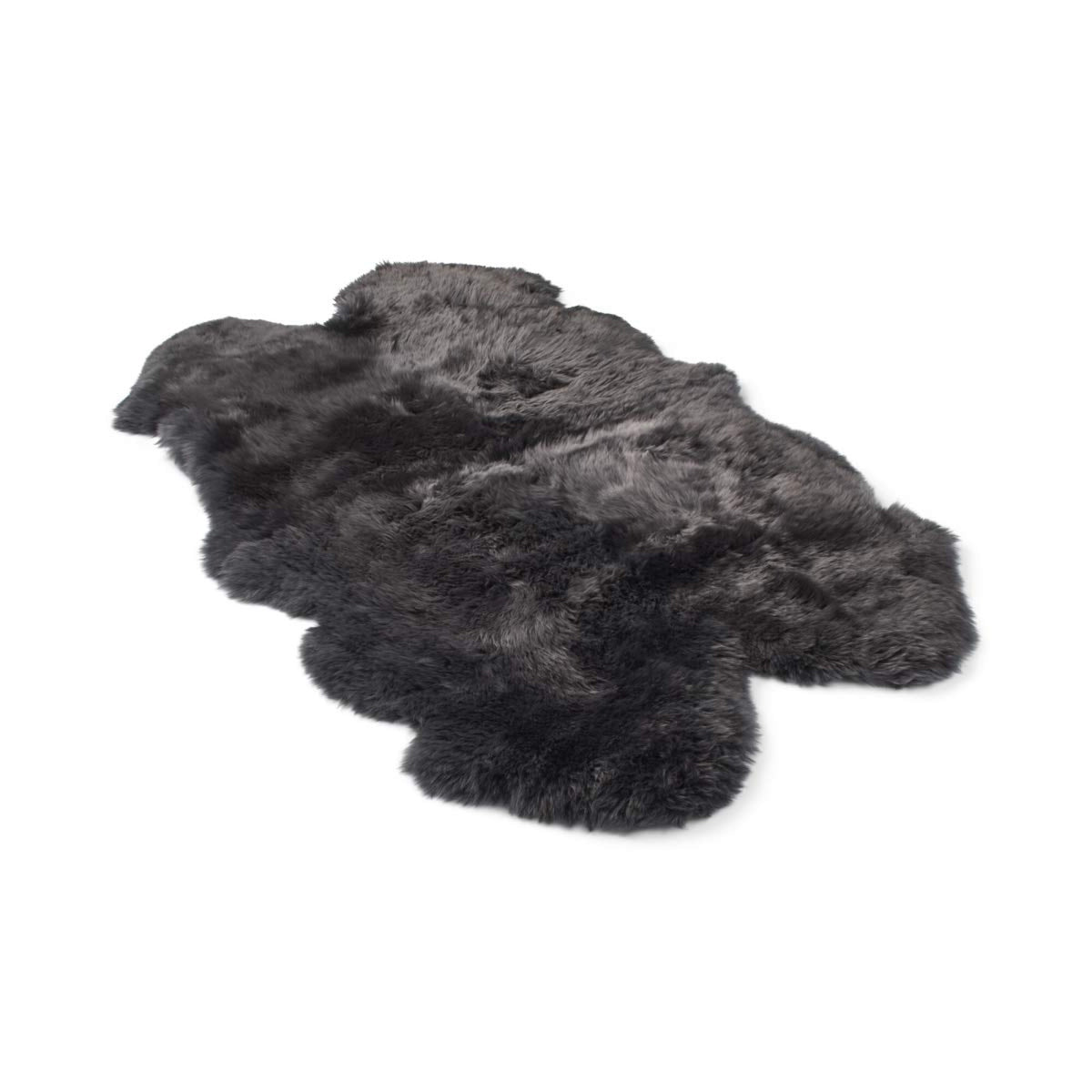 Quadruple Sheepskin | Long Wool | New Zealand | 170x110 cm Steel