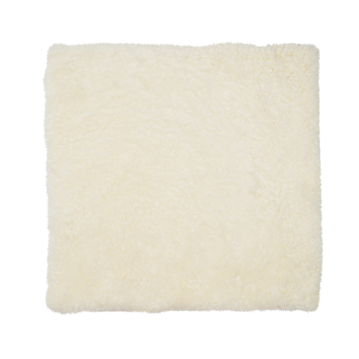Short Wool Seat Cover | New Zealand | 40x40 cm White