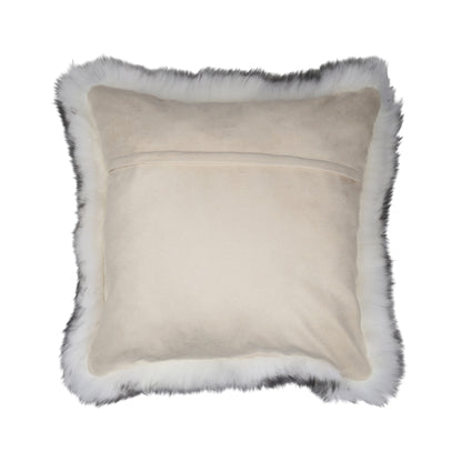 Sheepskin Cushion | Long Wool | New Zealand | 50x50 cm Black Tip