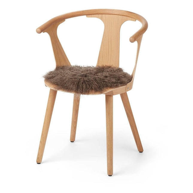 Warm&Comfy Tibetan Seat Cover, D34 cm. Seat Covers Taupe